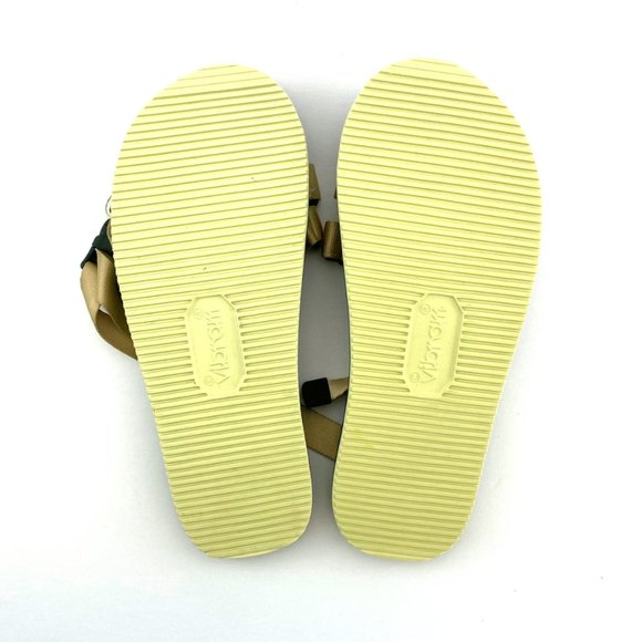 SUICOKE OG-084 Nylon Tape Straps Vibram Flat Sole Sandals Beige Sz 8 main image 4